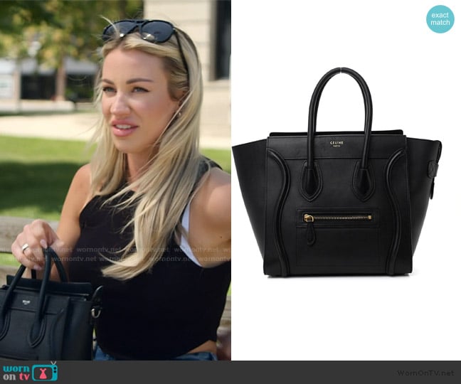 Celine Smooth Calfskin Micro Luggage worn by Calah Jackson on The McBee Dynasty Real American Cowboys
