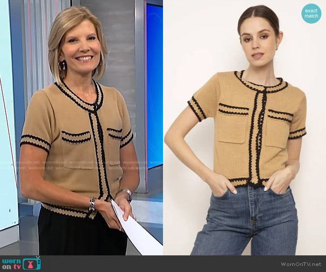 Central Park West Jules Crochet Edge Top worn by Kate Snow on NBC News Daily