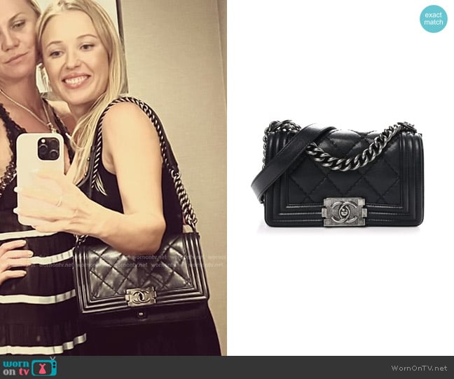 Chanel Calfskin Small Boy Flap Bag worn by Masha on The McBee Dynasty Real American Cowboys