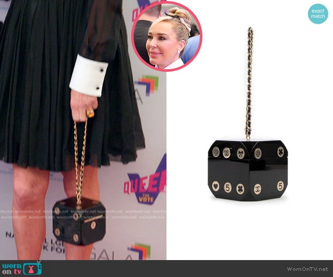 Chanel Dice Minaudiere Plexiglass Bag worn by Marysol Patton (Marysol Patton) on The Real Housewives of Miami