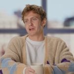 Charlie’s argyle cardigan on Next Gen NYC