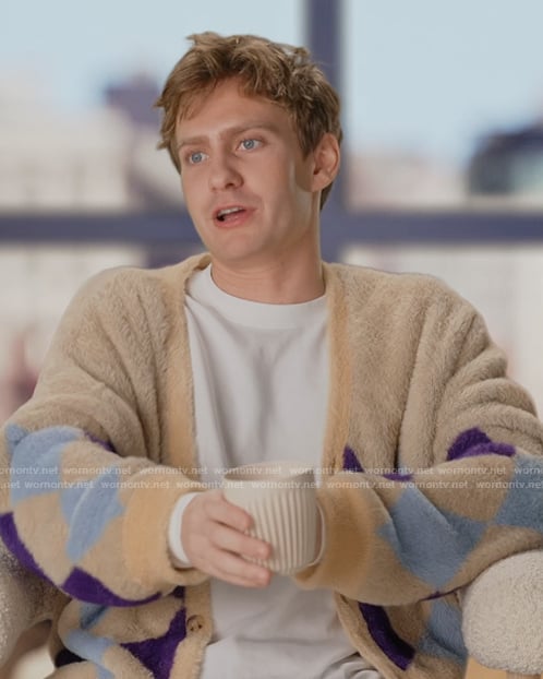 Charlie’s argyle cardigan on Next Gen NYC