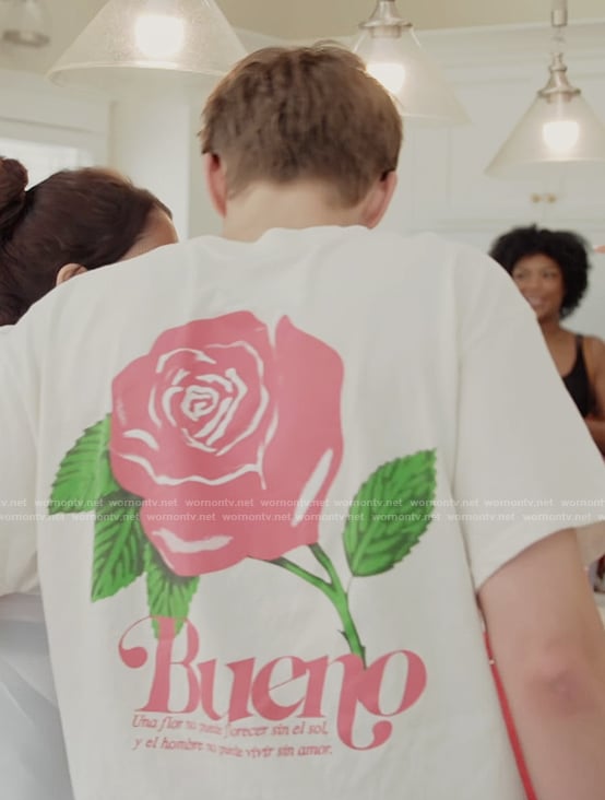 Charlie's rose print tee on Next Gen NYC
