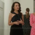 Charlotte’s black halter neck dress on And Just Like That