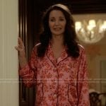 Charlotte’s pink floral pajama set on And Just Like That