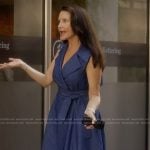 Charlotte’s sleeveless denim dress on And Just Like That