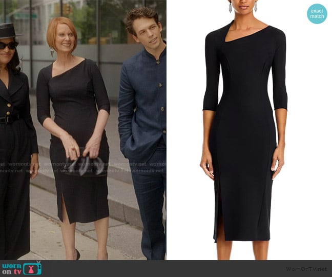 Chiara Boni La Petite Robe Thamiri Dress worn by Miranda Hobbs (Cynthia Nixon) on And Just Like That
