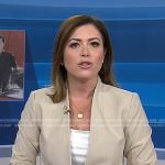 Chloe’s beige collarless blazer on Today
