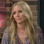 Christine’s floral blouse on The Young and the Restless