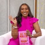 Christine Pride’s pink ruffle jumpsuit on Good Morning America