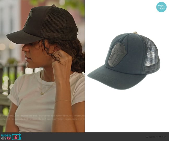 Chrome Hearts Chrome Hearts Rolling Stones Trucker Cap worn by Ava Dash on Next Gen NYC