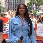 Ciara’s denim jacket and wide-leg jeans on Today