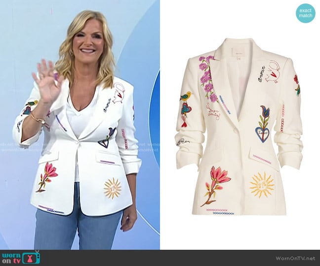 Cinq a Sept Cheyenne Summer Love Blazer worn by Trisha Yearwood on Today