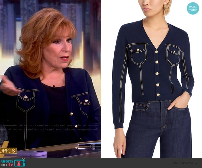 Cinq a Sept Elisha Cardigan worn by Joy Behar on The View