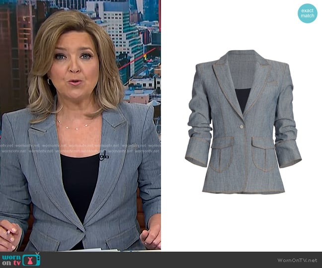 Cinq a Sept Louisa Blazer worn by Christine Romans on NBC News Daily