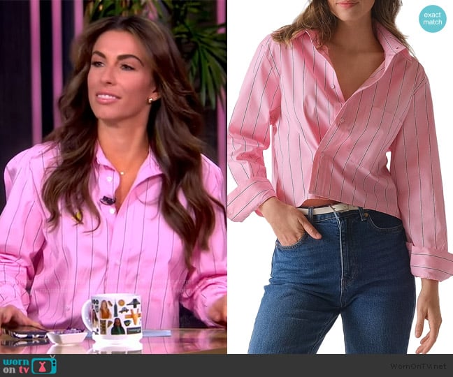 Cissa Shorty Poplin Shirt worn by Alyssa Farah Griffin on The View