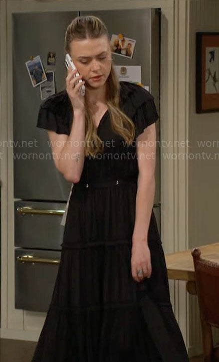Claire’s black dress on The Young and the Restless