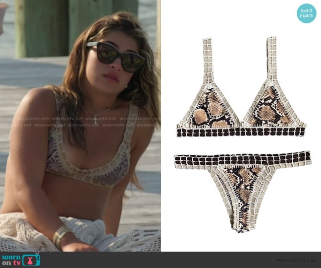 Coccoloba Skake Print Bikini worn by Gia Giudice on Next Gen NYC