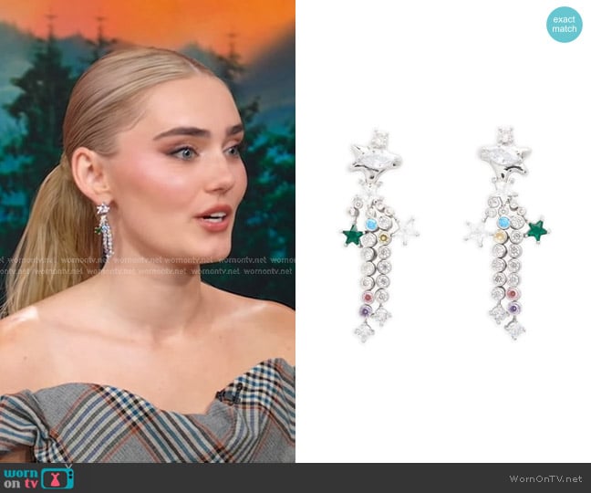 Collina Strada Stella Dangle Earrings worn by Meg Donnelly on Good Morning America