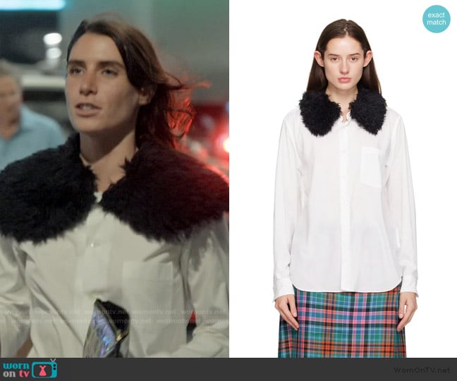 Comme Des Garcons Homme Plus White Buttoned Shirt worn by Georgia McCann  on Next Gen NYC