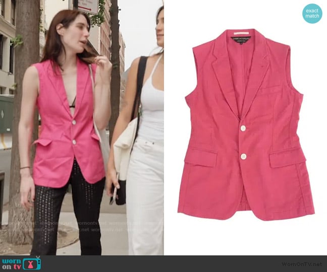 Comme des Garcons Pink Vest worn by Georgia McCann  on Next Gen NYC