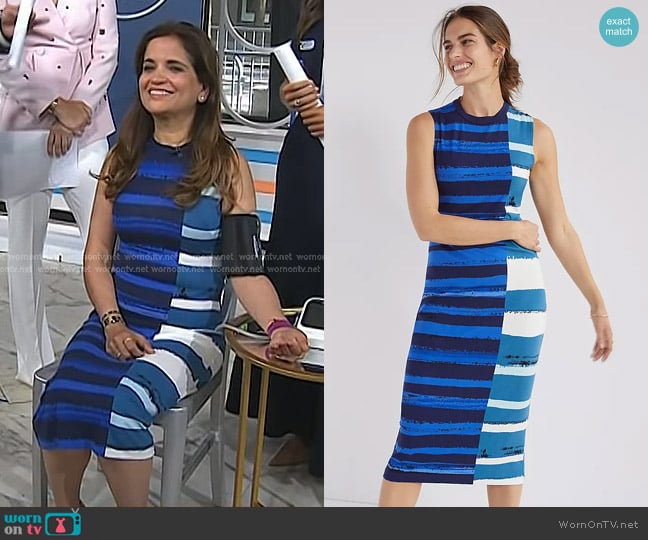 Corey Lynn Calter Striped Midi Dress worn by Jodi on Today