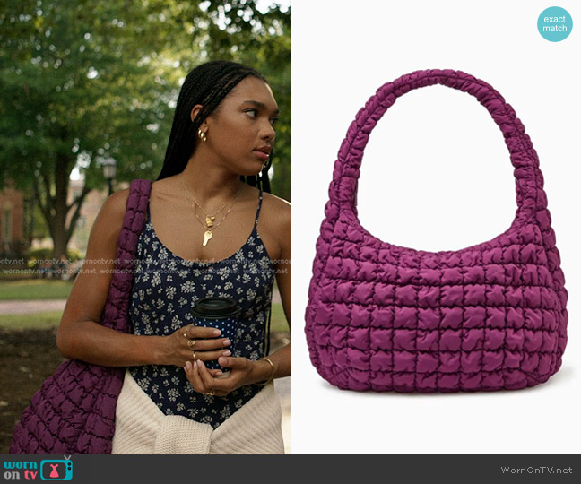 Cos Quilted Crossbody Bag in purple worn by Anika (Sofia Bryant) on The Summer I Turned Pretty