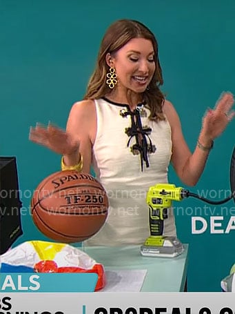 Courtney Cason's white dress with bows on CBS Mornings