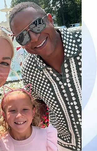 Craig Melvin's green check knit shirt on Today