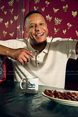 Craig Melvin’s textured polo from Garden & Gun Magazine on Today