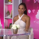 Devyn Simone’s crisscross halter top and pants on Today