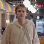 Charlie’s white crochet knit hoodie on Next Gen NYC