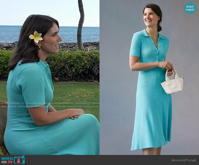 Current Air Midi Dress in Sky worn by Liz Kreutz on Today