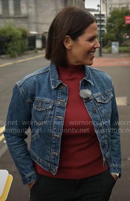 Dana Jacobson’s denim jacket on CBS Mornings