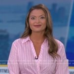 Dani’s pink stripe shirtdress on Good Morning America