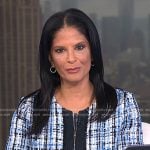 Darlene’s blue tweed zip dress on Today