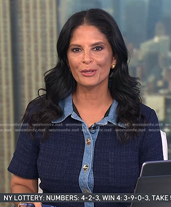 Darlene’s blue colorblock denim dress on Today
