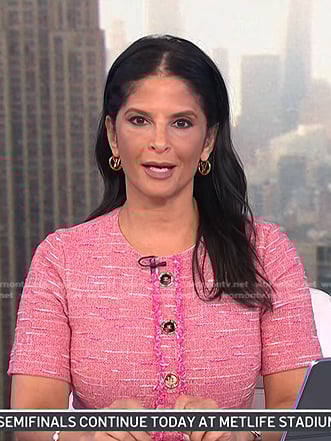 Darlene's pink tweed dress on Today