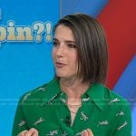 Daryn Carp's green animal print shirt on Today