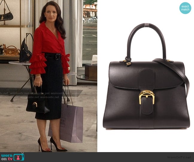 Delvaux Brillant MM 2 Way Shoulder Bag worn by Charlotte York (Kristin Davis) on And Just Like That