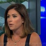 Chloe Melas’s navy square neck vest and skirt on NBC News Daily