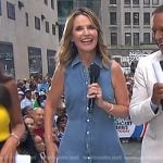 Savannah’s sleeveless denim shirtdress on Today