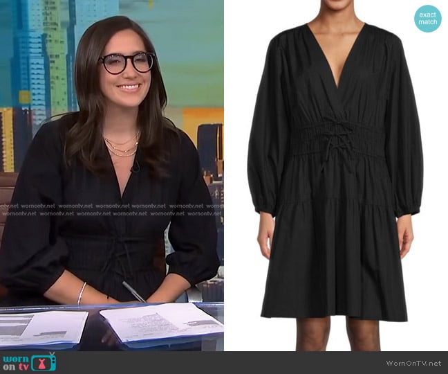 Derek Lam 10 Crosby Emma Pintuck Mini Dress worn by Savannah Sellers on NBC News Daily