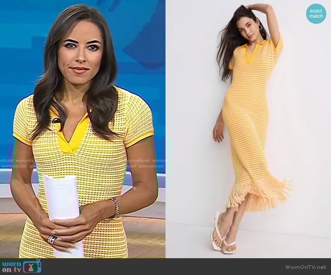 Derek Lam 10 Crosby x RTR Fringe Knit Dress worn by Kaylee Hartung on Today