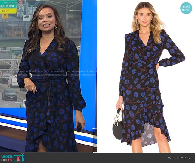 Diane von Furstenberg Jovie Wrap Dress worn by Adelle Caballero on Today