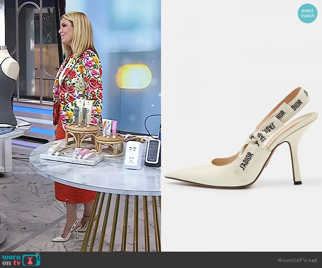 Dior J'Adior Slingback Patent Pumps worn by Jill Martin on Today