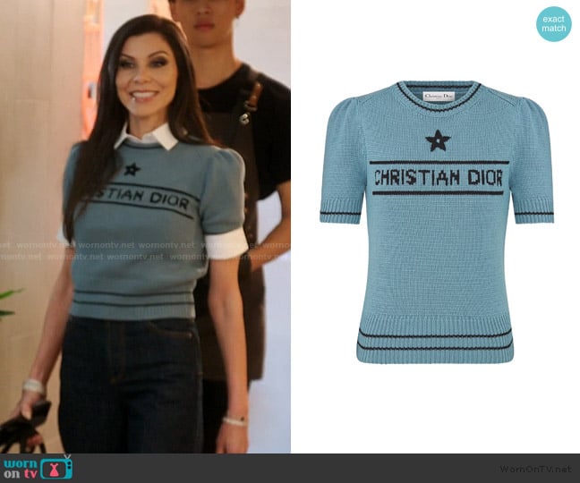Dior Short-Sleeved Sweater worn by Heather Dubrow on The Real Housewives of Orange County