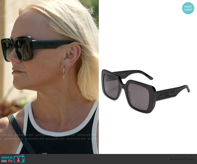 Dior Wildior S3U Square Sunglasses worn by Galyna Saltkovska on The McBee Dynasty Real American Cowboys