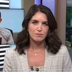 Liz's grey plaid top and blazer on Today