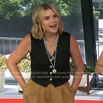 Jenna’s black vest and brown wide-leg pants on Today